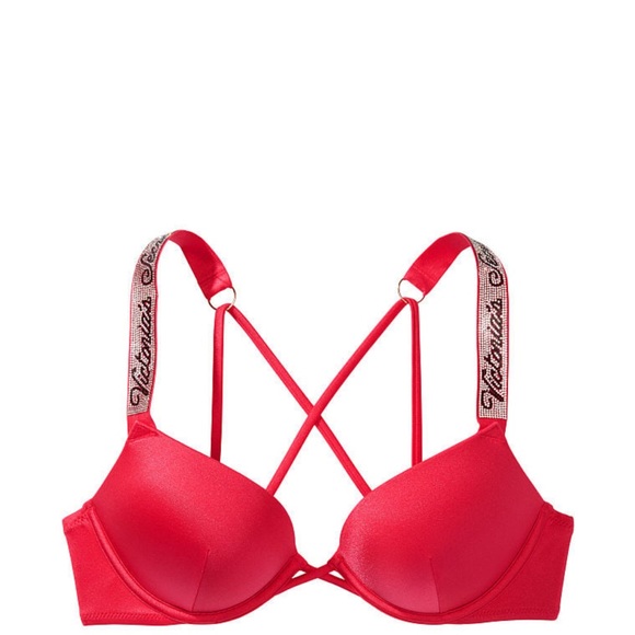 NWT VICTORIA'S SECRET SWIM
Shine Strap Bombshell Add-2-Cups Push-Up Bikini Top - Picture 1 of 4
